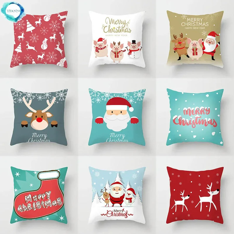 Axyaa Santa Claus Polyester Throw Pillow Case 45X45CM