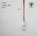 Axyaa Glass Ball Pendant Light for Bedroom, Study, and Dining Room