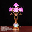 Axyaa LED Lotus Table Lamp: Illuminating Buddha's Presence in Worship Settings