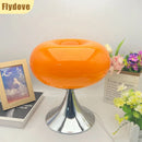 Axyaa Green/Yellow Apple Glass Desk Lamp with LED Projection Lighting