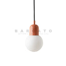 Axyaa Glass Ball LED Pendant Lamp Iron Art Fixture for Home Decor