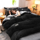Axyaa Plush Duvet Cover Set - Cozy Winter Bedding for Double Bed