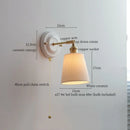 Axyaa Striped Ceramic LED Wall Sconce Nordic Modern Interior Wall Light