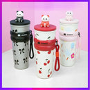Axyaa Insulated Straw Tumbler Cold Water Cup -  Cute & Portable Large Capacity Iced Coffee Bottle