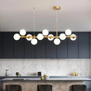 Axyaa Glass Ball LED Ceiling Chandeliers | Modern Hanging Lamp for Kitchen Living Dining Room