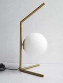 Axyaa Gold Glass Ball Table Lamp - Nordic Design LED Desk Light