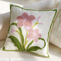 Axyaa Lily Jacquard Embroidery Pillow Cover for Sofa Living Room 45x45