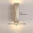 Axyaa Yellow Stone LED Wall Lamp with Pull Chain Switch
