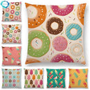 Axyaa Chocolate Candy Donuts Ice Cream Cushion Cover Party Throw Pillow Case