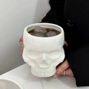 Axyaa White Skull Mug Set | Creative Cocktail Glass | 600ml Funny Coffee Cup