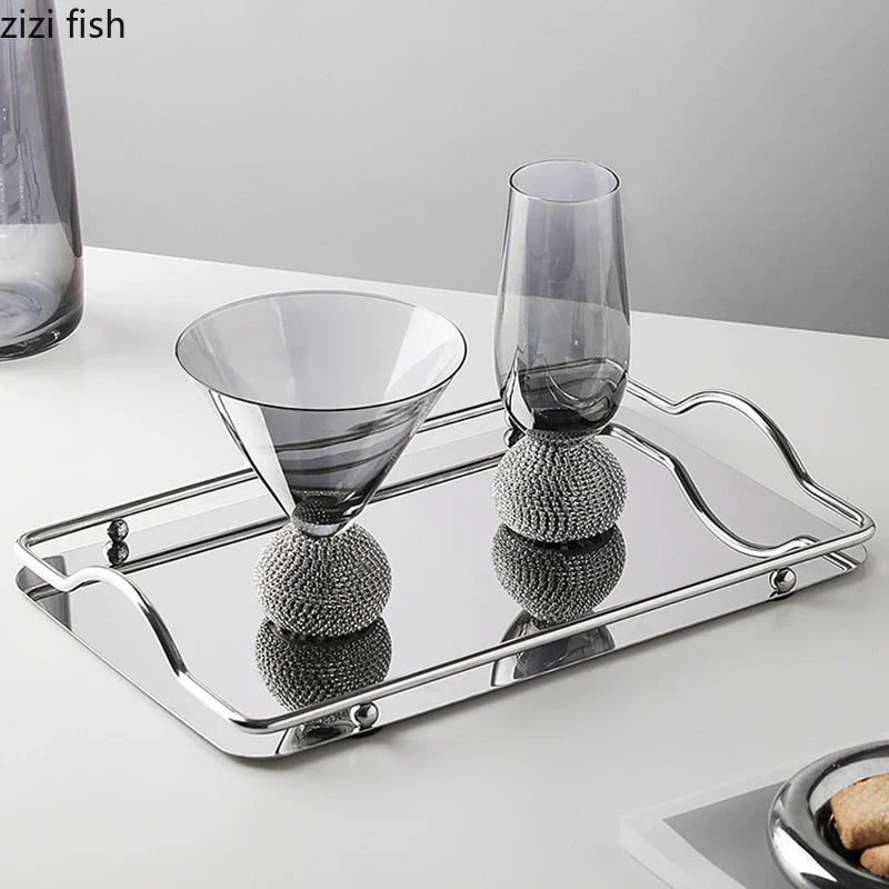 Axya Metal Fruit Tray: Elegant Home Decor & Perfume Organizer