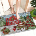 Axyaa Christmas Decoration Door Mat Non-Slip Floor Carpet for Home