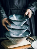 Axyaa Ceramic Ramen Bowl Soup Bowl Set: Creative Tableware for Home