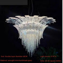 Axyaa Luxury Crystal LED Chandelier for Home Living Room Restaurant Hotel Staircase