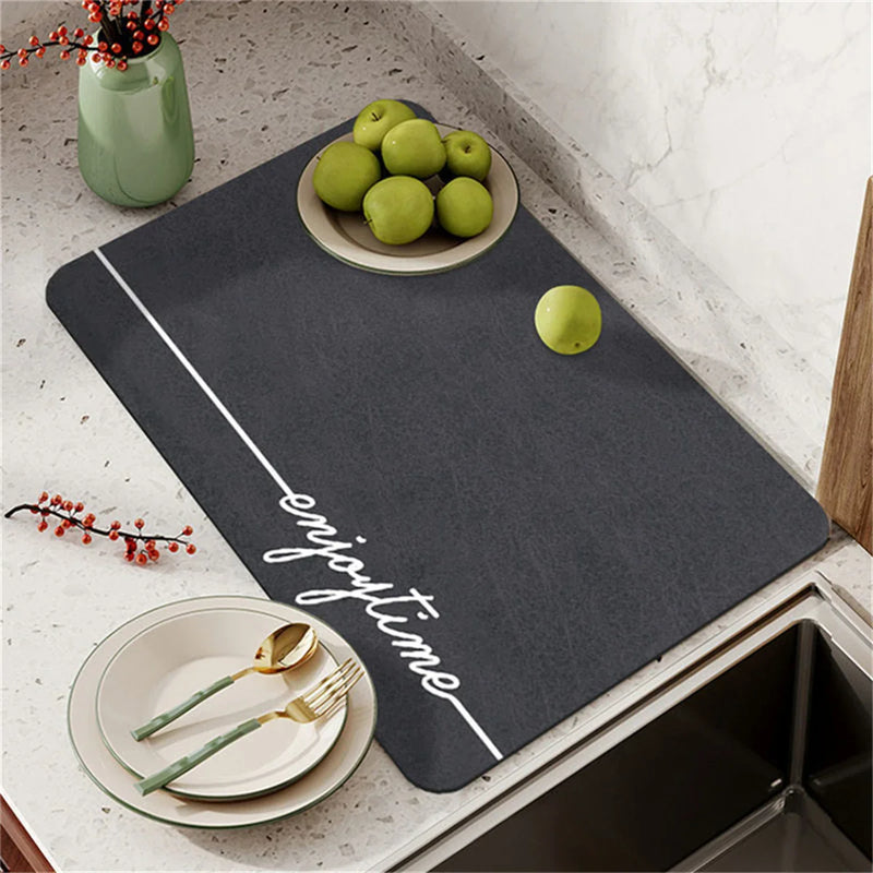 Axyaa Stripe Silicone Coasters Set, Simplistic Absorbent Table Mat & Mouse Pad