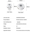 Axyaa 3W LED Spotlights for Cabinet Counter Showcase Lighting