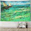 Axyaa Wheat Field Cypress Tapestry Van Gogh Scene Wall Decoration
