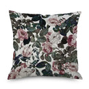 Axyaa Night Rose Linen Pillowcase - Decorative Floral Pillow Covers for Home Decor
