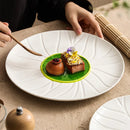 Axyaa Ceramic Pasta Plate Round Western Tableware Home Restaurant Hotel Dish