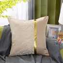 Axyaa Gold Jacquard Throw Pillow Cover 45X45 - Light Luxury Comfort, Living Room Decor