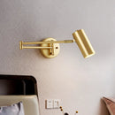 Nordic Copper Adjustable LED Wall Lamp for Bedroom Reading, Axyaa Sconces