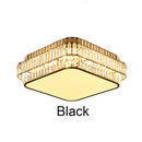 Axyaa Crystal LED Ceiling Lamp Round Square Minimalist Modern Indoor Lighting