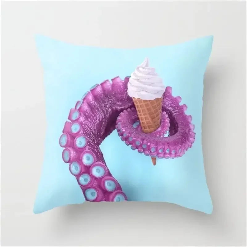 Axyaa Cartoon Animal Pillowcase 45x45cm Home Sofa Car Decor