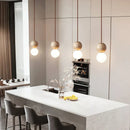 Axyaa Nordic Stone Travertine LED Pendant Lights For Bedside Chandelier Kitchen Island Bedroom