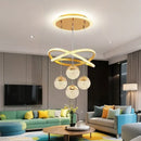 Axyaa Acrylic Crystal Ball Pendant Chandelier for Home Decor & Dining Room