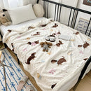 Axyaa Cartoon Milk Fleece Lamb Blanket - Spring/Autumn Season Sofa Nap Blanket