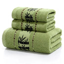 Axyaa Bamboo Towel Set: 2 Hand Face Towels, 1 Big Bath Towel for Cold Feeling, Sport Use