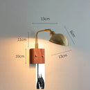 Axyaa Copper LED Wall Light with Pull Chain Switch, Nordic Modern Design
