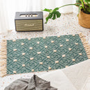 Axyaa Nordic Ethnic Tassel Rug: Cotton Linen Woven Mat for Bedroom, Living Room Decor
