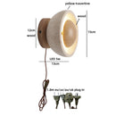 Axyaa Wood LED Wall Sconce with Pull Chain Switch for Staircase and Bathroom Mirror