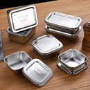 Axyaa Stainless Steel Food Storage Tray with Cover - Kitchen Organizer