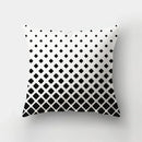 Yellow Black Geometric Cushion Cover - Wave Line Design by Axyaa