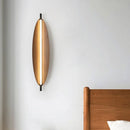 Axyaa Minimalist Peach Wood LED Bedside Light for Home Décor