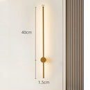 Axya Luxury Rotating Wall Lamp: Modern Strip Design for Living Room or Bedroom