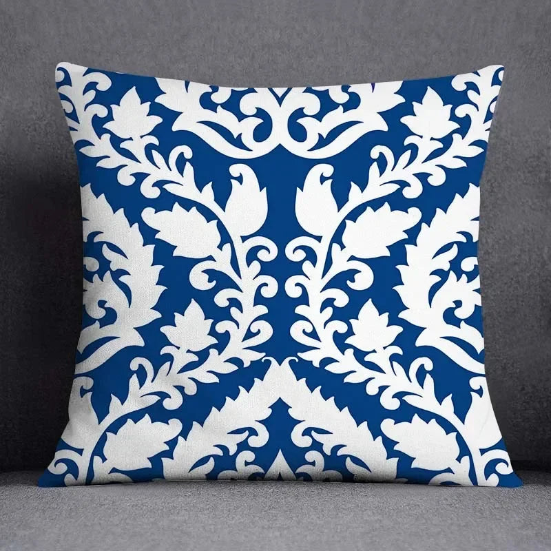 Axyaa Blue Mermaid Sailor Marines Polyester Pillowcase Home Office Decor