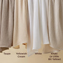 Axyaa King Size 100% Cotton Waffle Blanket - Soft, Breathable, Cozy for Summer & Fall