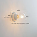 Axyaa Ceramic LED Wall Sconce: Minimalist Japan Style Bedroom & Bathroom Light