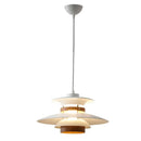 Axyaa Walnut Chandelier: Japanese Retro Flying Saucer Pendant Lighting
