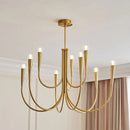 Axyaa Modern Gold Chandelier: Nordic Metal LED Chandelier Lighting for Living Room, Kitchen, Restaurant