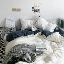 Axyaa Solid Fashion Bedding Set for Twin Full Queen Size Duvet Cover Pillowcases