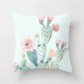Axyaa Cactus Flower Succulent Plant Pillow Cover - Home Decorative Cushion Cover