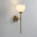 Axyaa Flower Glass Shade Wall Sconce for Bedroom Living Room Adjustable Wall Lights.
