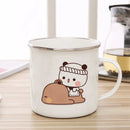 Axyaa Cartoon Bear Boob Enamel Cup Mug - Fun Drinkware Mug for Tea, Coffee, Beer