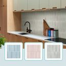 Axyaa Self-adhesive Green 3D Bathroom Tile Stickers, 10pcs Water/Mold Resistant 30x30cm