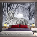 Axyaa Psychedelic Moon Wolf Wall Hanging Tapestries for Home Decor