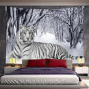 Axyaa Psychedelic Moon Wolf Wall Hanging Tapestries for Home Decor